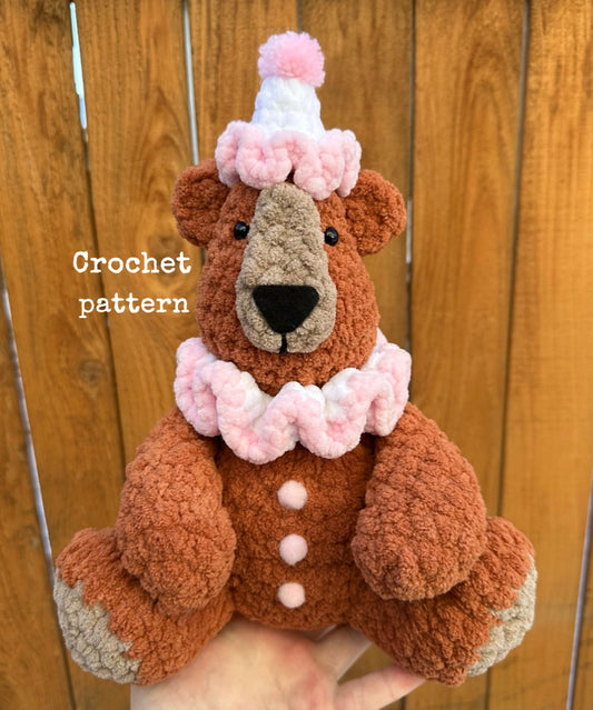 Clown Bear Crochet Pattern